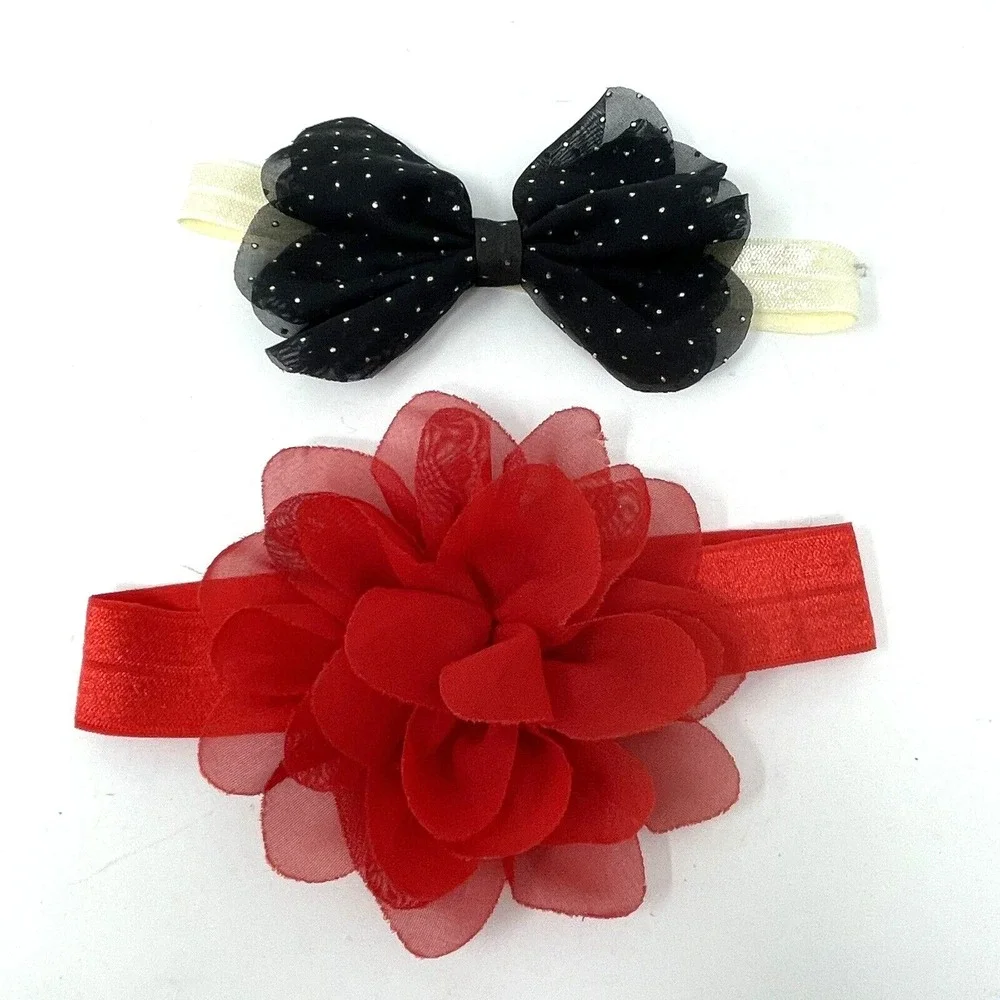 Baby Little Girl Lot 44 Pieces Hair Bows‎ Headbands Clips Various Brands Colors